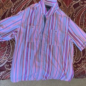 Colorful strip button up